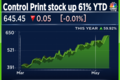 Dolly Khanna portfolio stock: Control Print shares up 60% in 2023 so far. Still a 'buy'?