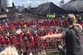 Tata Steel Dutch plant swarmed by protesting green activists and a music band | Video