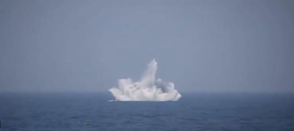 Watch: Indian Navy’s indigenously developed heavy weight torpedo tracks and destroys underwater target