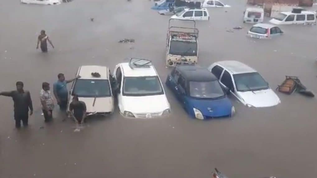 WATCH: Submerged vehicles, waterlogged roads in Rajkot; life disrupted ...