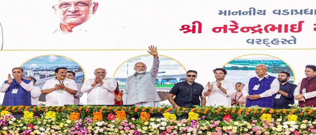 Modi In Rajkot PM Modi inaugurates Rajkot Airport, development projects during ...