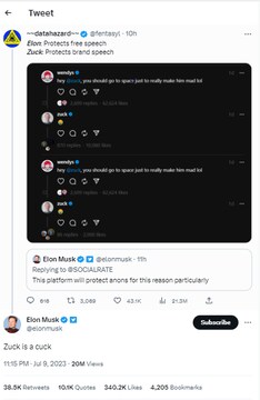 In a fresh Twitter vs Threads jibe, Elon Musk uses cuss words for Mark ...