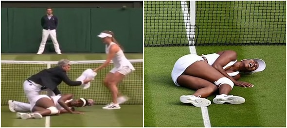 Watch: Venus Williams slips on the court during first round match against Elina Svitolina in Wimbledon 2023