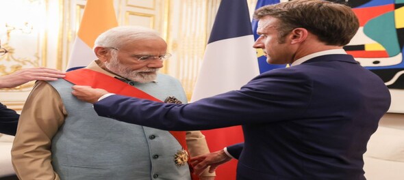 Pm Modi Conferred With France S Highest Award Grand Cross Of The Legion Of Honour Cnbc Tv18