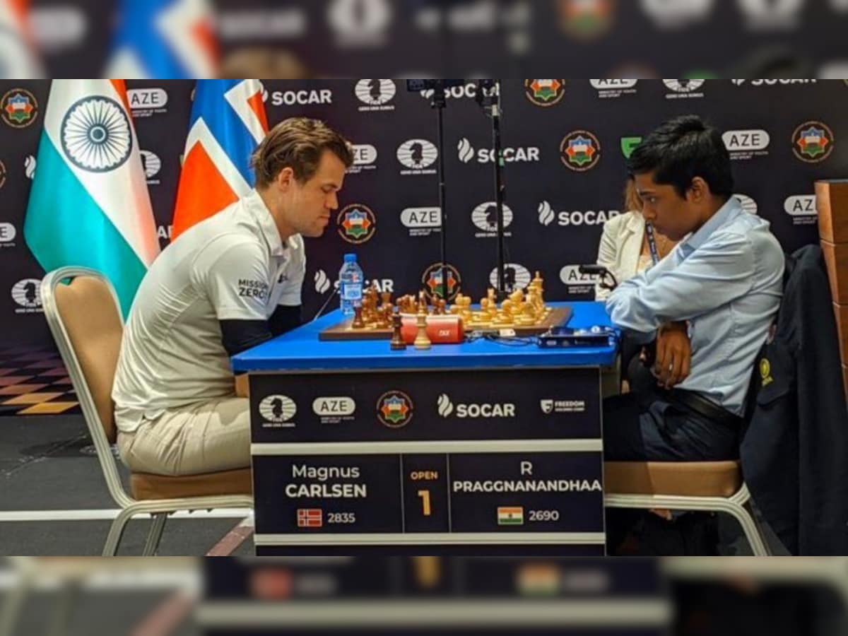 Chess World Cup Final 2023, Game 1: Praggnanandhaa-Magnus Carlsen