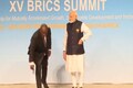 Watch: PM Modi picks up mini National Flag lying on stage at BRICS summit