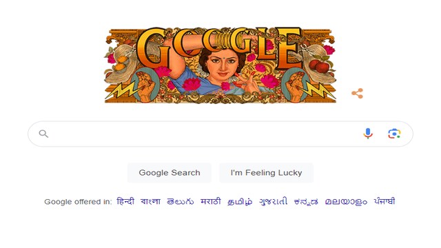Google doodle pays tribute to Bollywood actress Sridevi on 60th birth ...