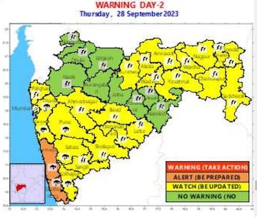 Ganpati Visarjan 2023 IMD alert Heavy rainfal mumbai Ratnagiri latest news
