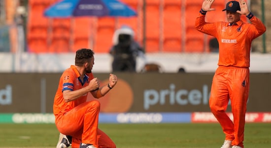 Paul Van Meekeren Gave The Netherlands Their Second Breakthrough As He Dismissed Will Yong In The 27Th Over. Young Walked Back After Scoring 70 In 80 Balls As New Zealand Were 144/2. (Image: ) Paul Van Meekeren Gave The Netherlands Their Second Breakthrough As He Dismissed Will Yong In The 27Th Over. Young Walked Back After Scoring 70 In 80 Balls As New Zealand Were 144/2. (Image: )