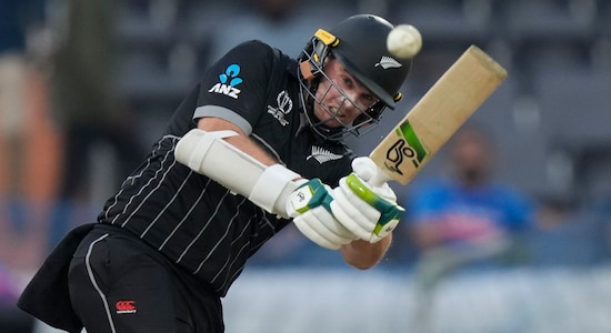 New Zealand Skipper Tom Latham Came Up With A Handy Fifty Lower Down The Order. Latham Scored 53 In 46 Balls Before Getting Dismissed. With Some Lusty Hits By Mitchell Santner (36 In 17) In The Death Overs New Zealand Finished With 321/7 In 50 Overs. (Image: Ap) New Zealand Skipper Tom Latham Came Up With A Handy Fifty Lower Down The Order. Latham Scored 53 In 46 Balls Before Getting Dismissed. With Some Lusty Hits By Mitchell Santner (36 In 17) In The Death Overs New Zealand Finished With 321/7 In 50 Overs. (Image: Ap)