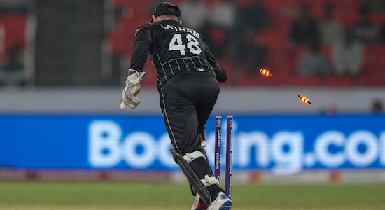 Teja Nidamanuru Was The Next Dutch Batter To Be Dismissed As Miscommunication Between Him And Colin Ackermann Led To Him Getting Run-Out. Nidamanuru Made 21 In 26 Balls As The Netherlands Were 117/4. (Image: Ap) Teja Nidamanuru Was The Next Dutch Batter To Be Dismissed As Miscommunication Between Him And Colin Ackermann Led To Him Getting Run-Out. Nidamanuru Made 21 In 26 Balls As The Netherlands Were 117/4. (Image: Ap)