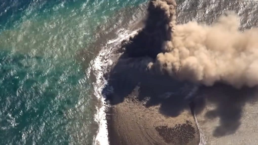 Underwater Volcanic Eruption Creates New Island Off The Japan Coast