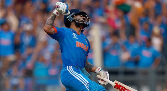 During the ICC Men's ODI World Cup 2023, Indian batting superstar Virat Kohli struck his 50th ODI hundred during India's semifinal encounter against New Zealand at the Wankhede Stadium. With that Kohli overtook Sachin Tendulkar's long-standing record of 49 ODI hundreds and became the batter with the most centuries in the format. The record yet again established that Kohli as ODI cricket's greatest-ever batter. (Image: Reuters)