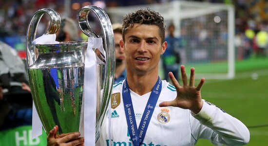 Most Champions League title wins | Cristiano Ronaldo also holds the record of winning the Champions League for the most times. Ronaldo has won the Champions League for a record five times. The Portuguese super star has won the Champions League once with Manchester United and four times with Real Madrid. (Image: Reuters) 