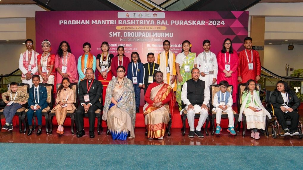 Pradhan Mantri Bal Puraskar 2024 recipients participate in Republic Day