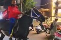 Watch | Zomato agent rides horse to deliver food amid petrol pump crisis