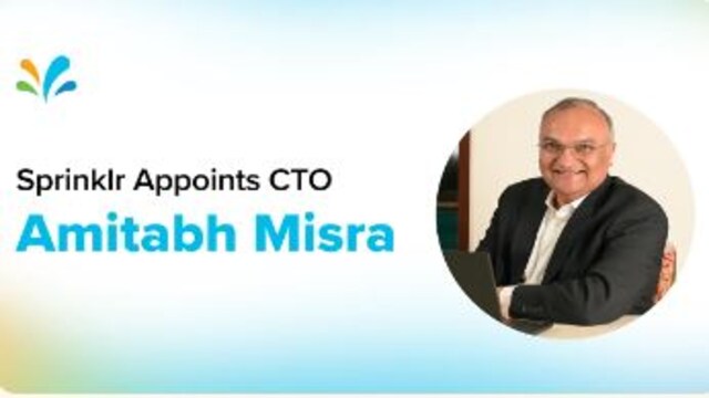 Sprinklr appoints Amitabh Misra as chief technology officer - CNBC TV18