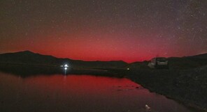 Aurora in Ladakh: Night sky lightens up in crimson hue as solar magnetic storms strike Earth