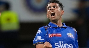 Mumbai Indian's Anshul Kamboj finishes with the figures 1/42 of on his IPL debut