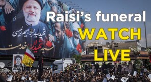 WATCH LIVE: Arab leaders stand with Houthi and Hezbollah reps at Raisi's funeral