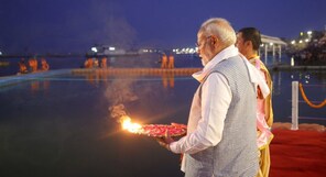 PM Modi witnesses Ganga Aarti, offers prayers at Kashi Vishwanath temple during Varanasi visit